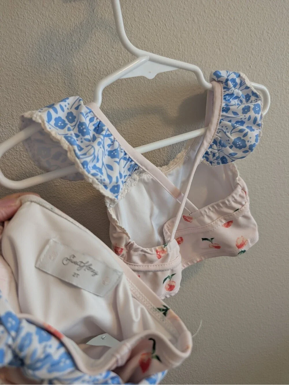Sweet Honey 2T Toddler Girls Peach 2 Piece Swimsuit Bikini Beach Vacation